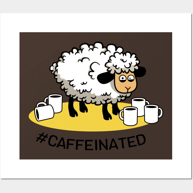 Heavily Caffeinated Sheep Wall Art by sirwatson